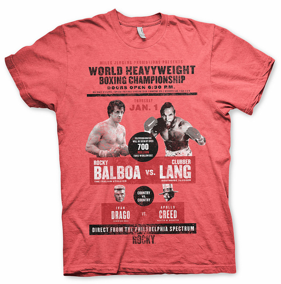 Rocky tričko, World Heavyweight Post HR, pánské, velikost XL