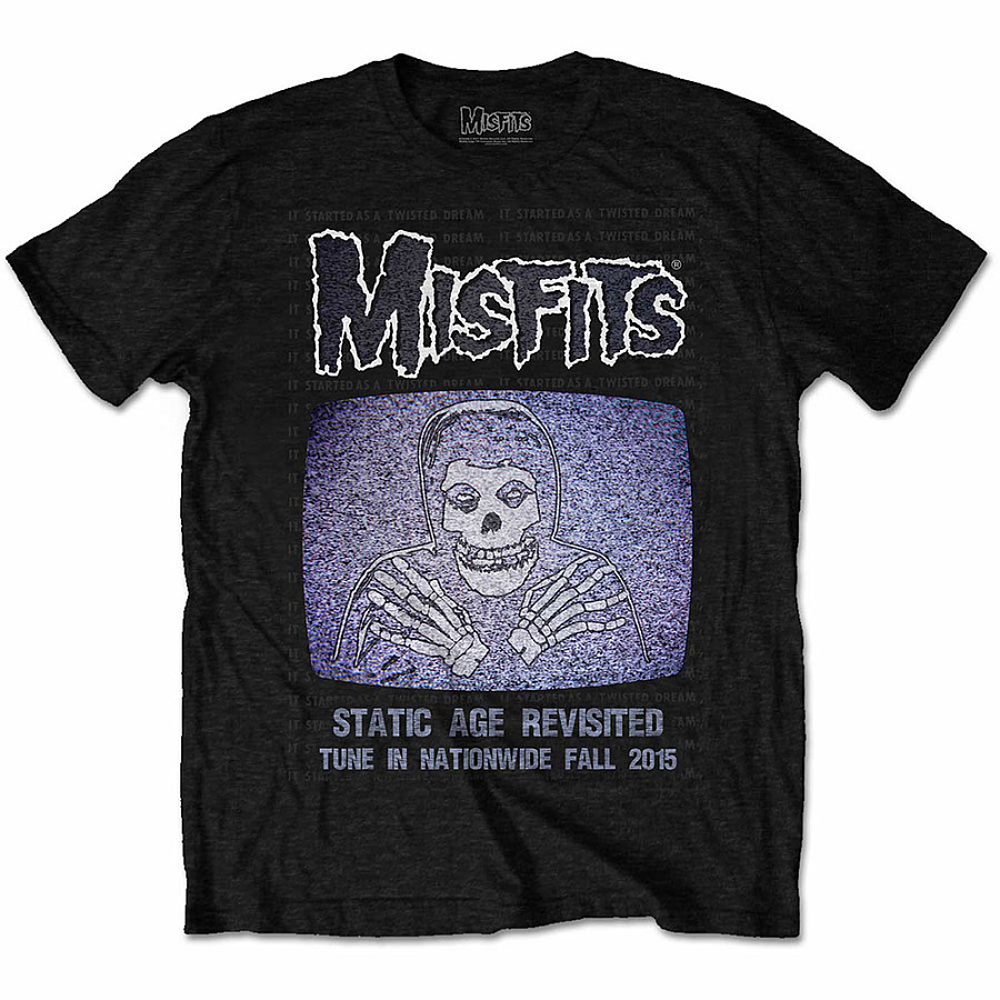 Misfits tričko, Static Black, pánské, velikost L