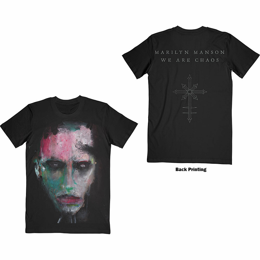 Marilyn Manson tričko, We Are Chaos BP Black, pánské, velikost XL