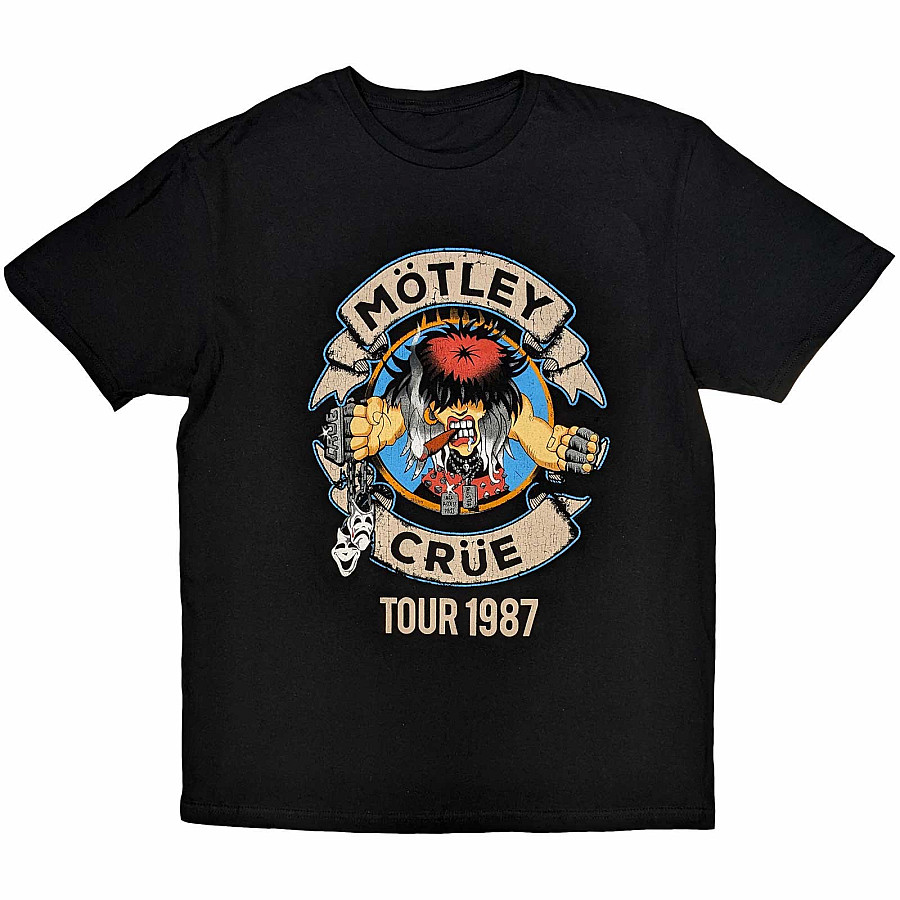 Motley Crue tričko, Girls Girls Girls Tour &#039;87 Black, pánské, velikost M