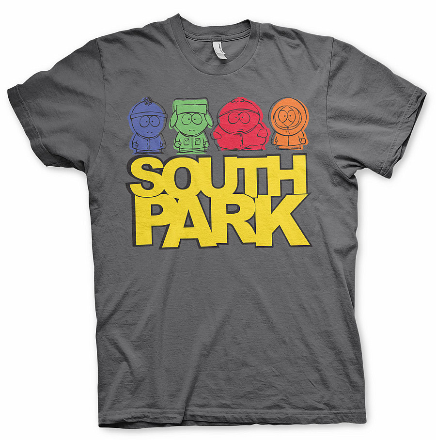 South Park tričko, Sketched Dark Grey, pánské, velikost XXL