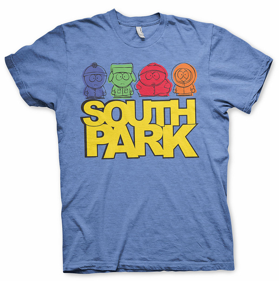 South Park tričko, Sketched Blue Heather, pánské, velikost L