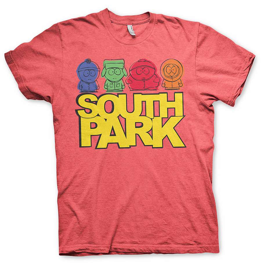 South Park tričko, Sketched Red Heather, pánské, velikost XL