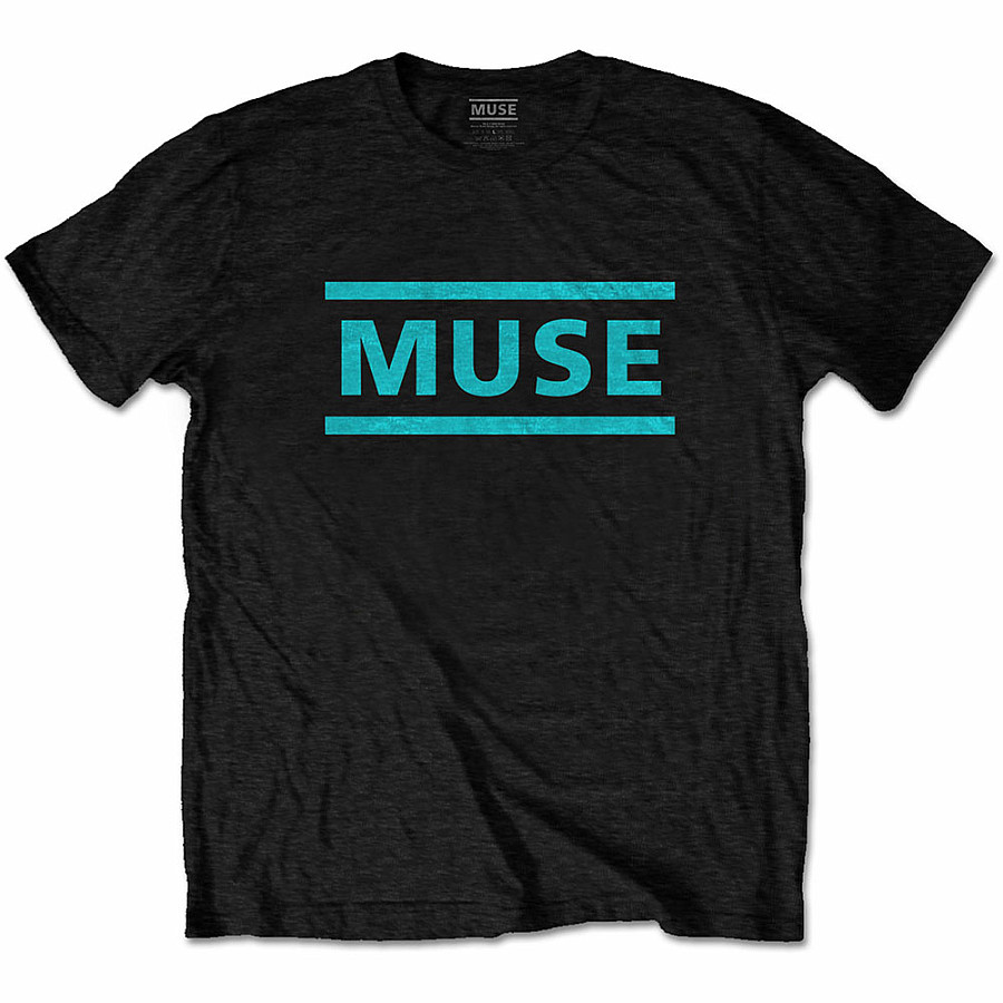 Muse tričko, Light Blue Logo Black, pánské, velikost XL