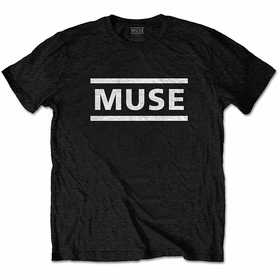 Muse tričko, White Logo Black, pánské, velikost XL