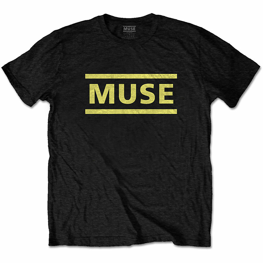 Muse tričko, Yellow Logo Black, pánské, velikost XL