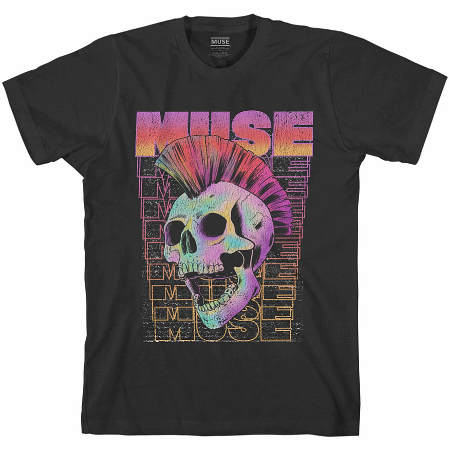 Muse tričko, Mowhawk Skull Black, pánské, velikost L