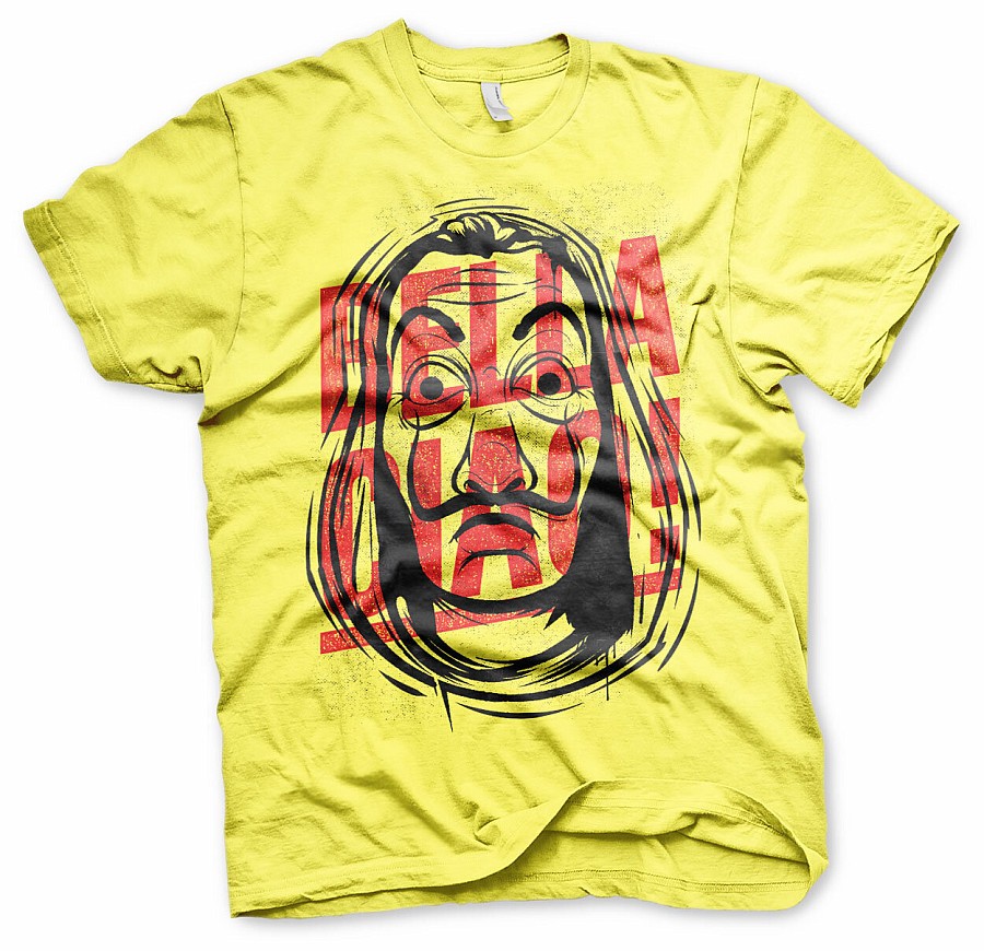 La Casa De Papel tričko, Masked Bella Ciao Yellow, pánské, velikost XL
