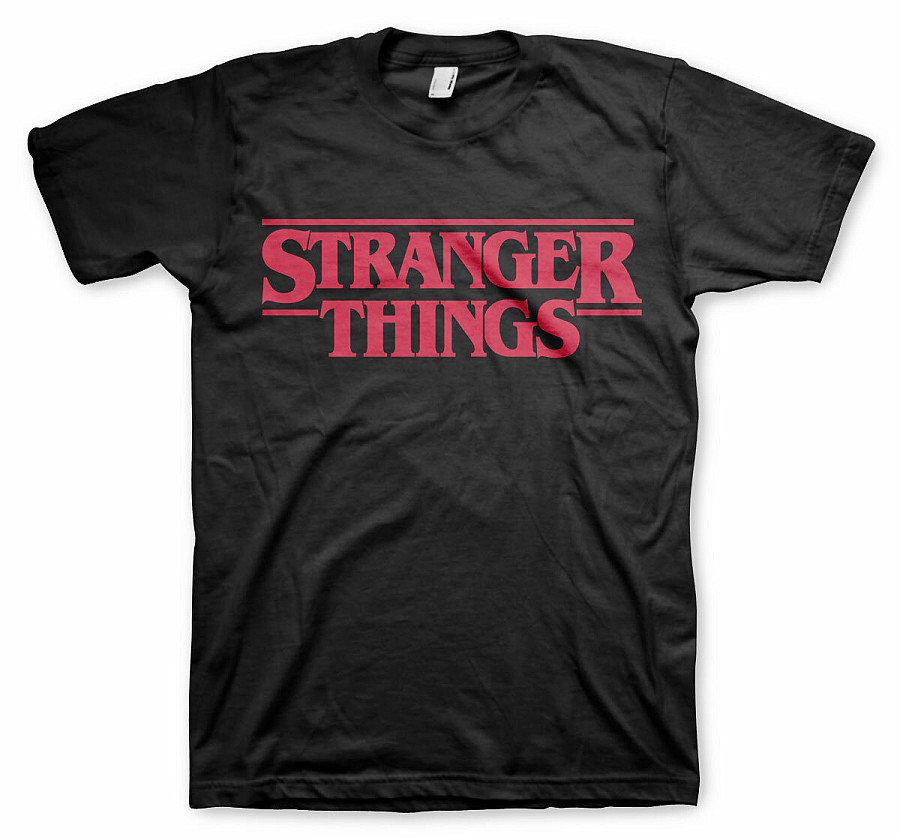 Stranger Things tričko, Logo Black, pánské, velikost M