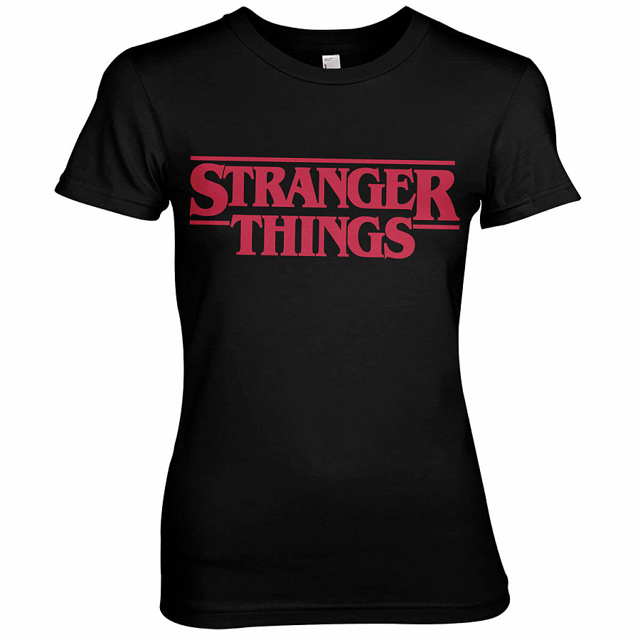 Stranger Things tričko, Logo Girly Black, dámské, velikost L