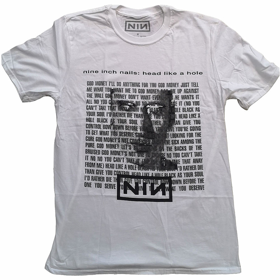 Nine Inch Nails tričko, Head Like A Hole White 2, pánské, velikost S