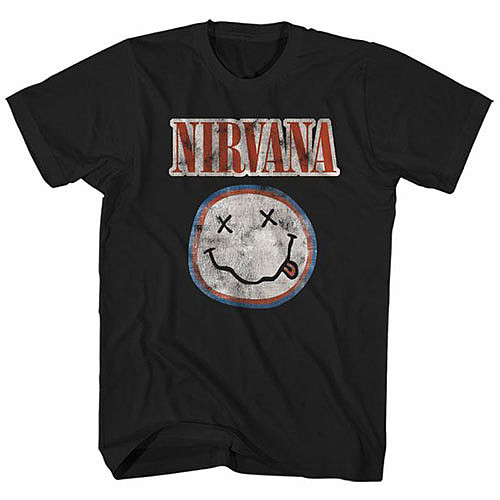 Nirvana tričko, Distressed Logo, pánské, velikost XL