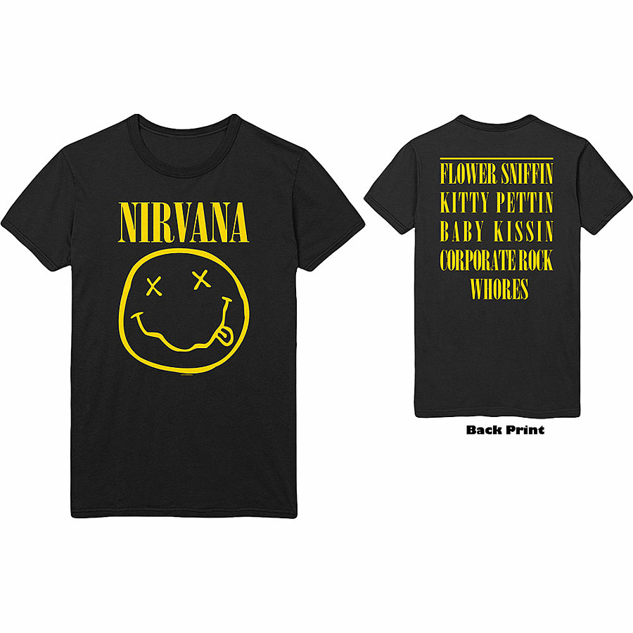 Nirvana tričko, Flower Sniffin BP, pánské, velikost M