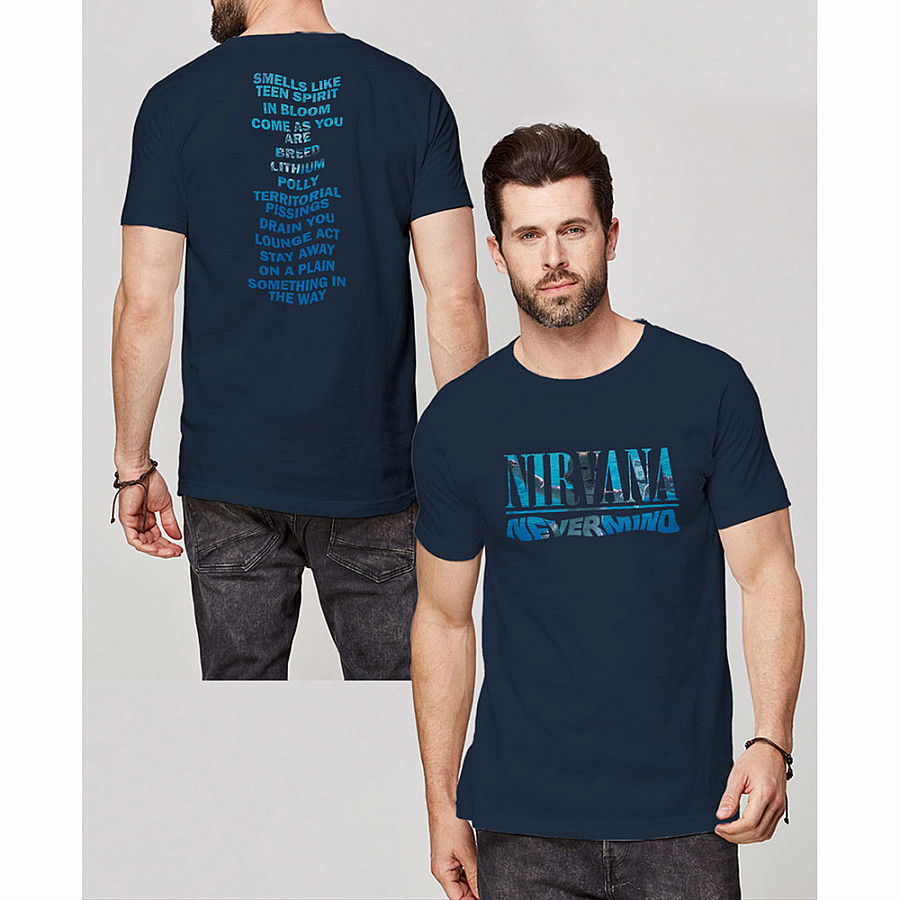 Nirvana tričko, Nevermind Navy pánské, velikost XL