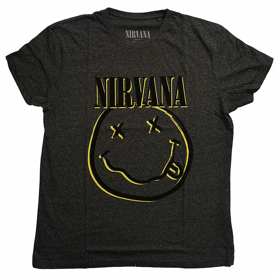 Nirvana tričko, Inverse Smiley Black, pánské, velikost XL