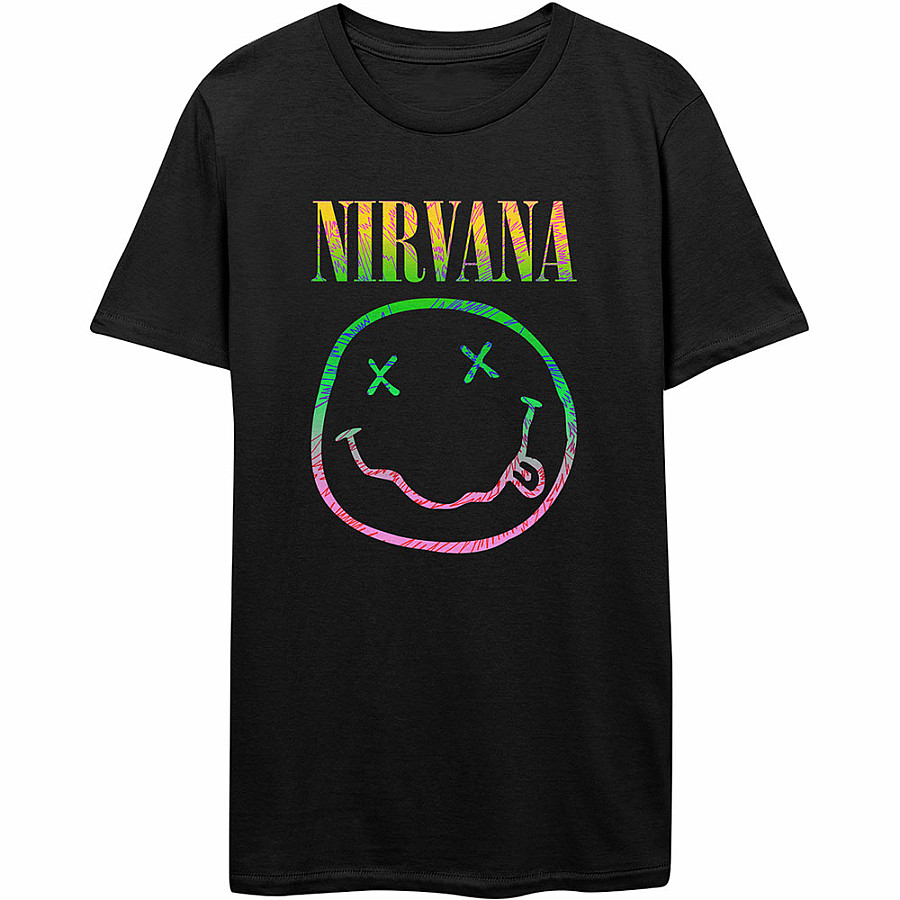 Nirvana tričko, Sorbet Ray Smiley Black, pánské, velikost L