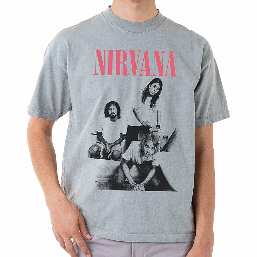 Nirvana tričko, Bathroom Photo Grey, pánské, velikost XXL