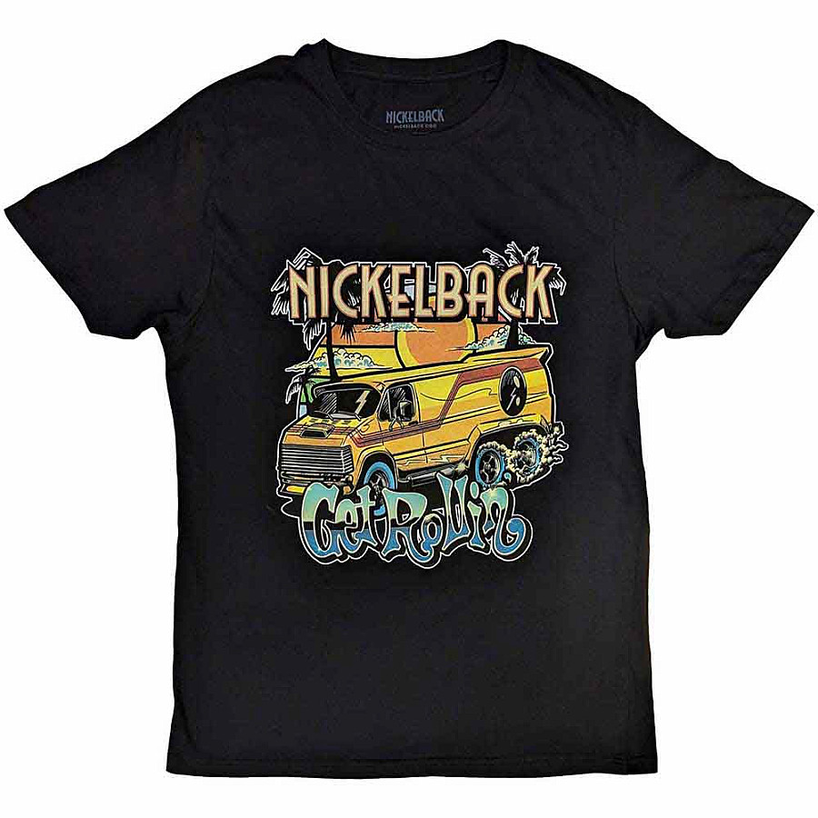 Nickelback tričko, Get Rollin&#039; Black, pánské, velikost L