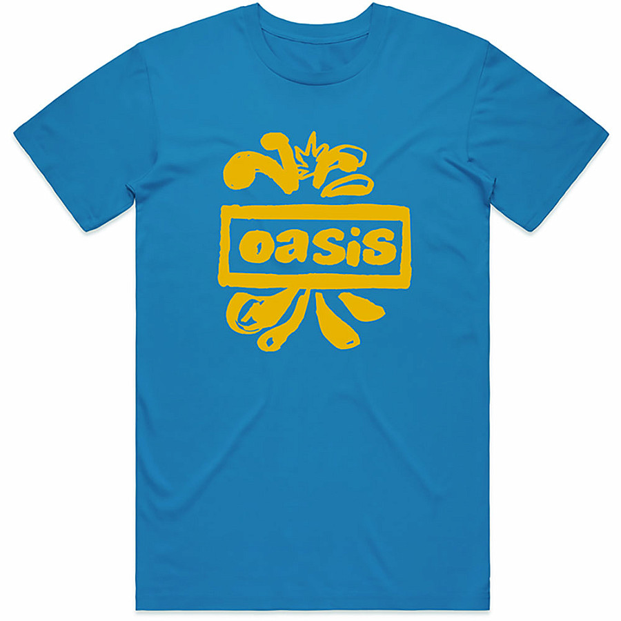 Oasis tričko, Drawn Logo Blue, pánské, velikost XXL