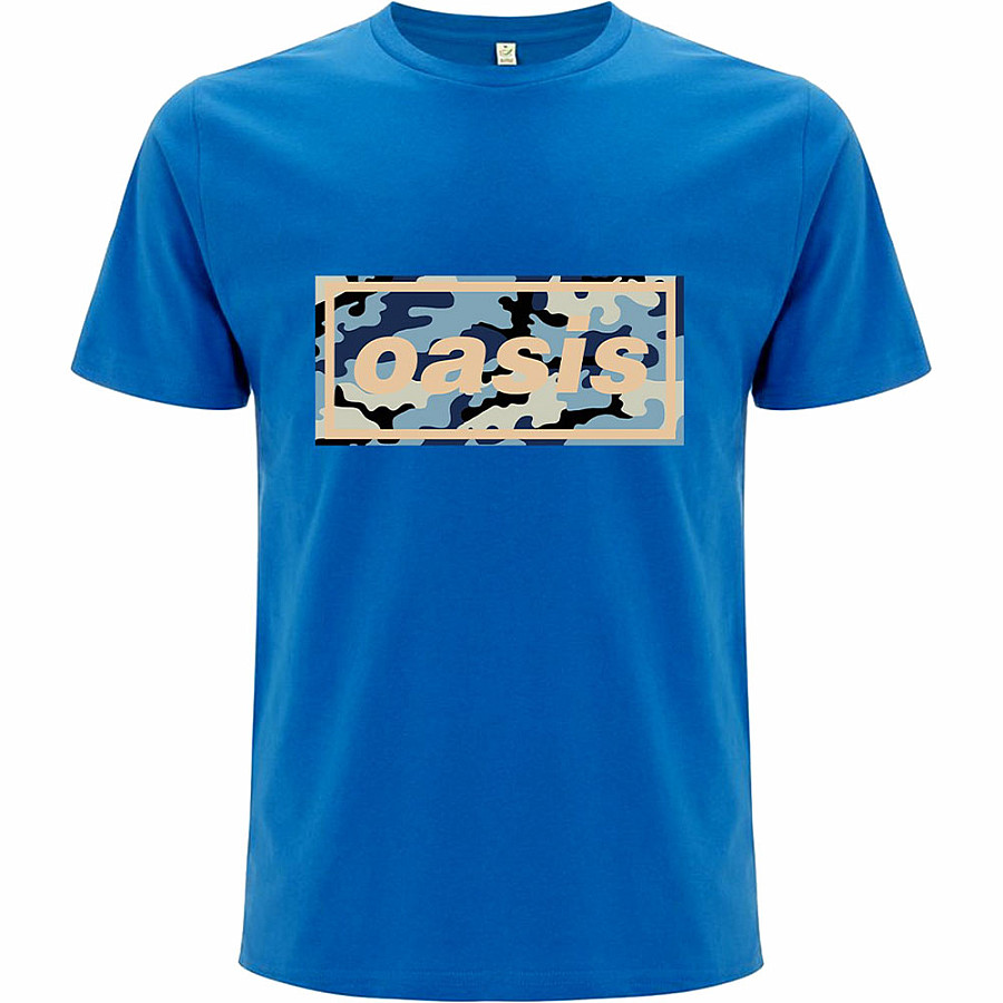 Oasis tričko, Camo Logo Blue, pánské, velikost L