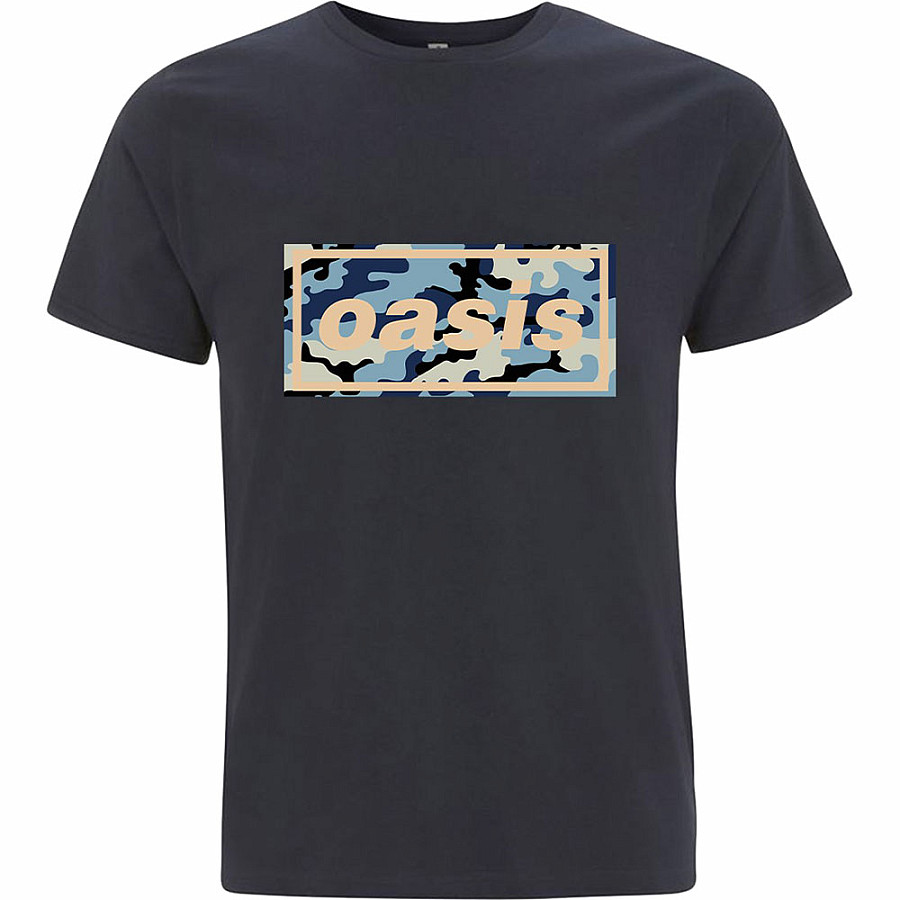 Oasis tričko, Camo Logo Navy Blue, pánské, velikost M