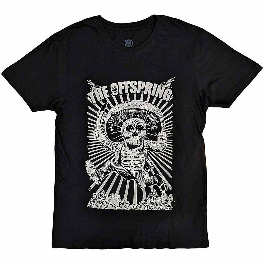 The Offspring tričko, Jumping Skeleton Black, pánské, velikost L