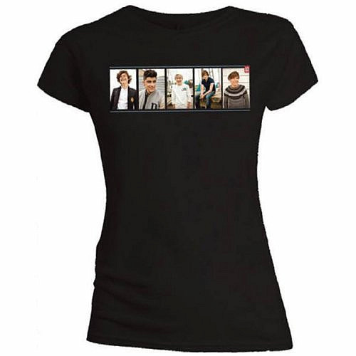 One Direction tričko, Photo Split Black, dámské, velikost L