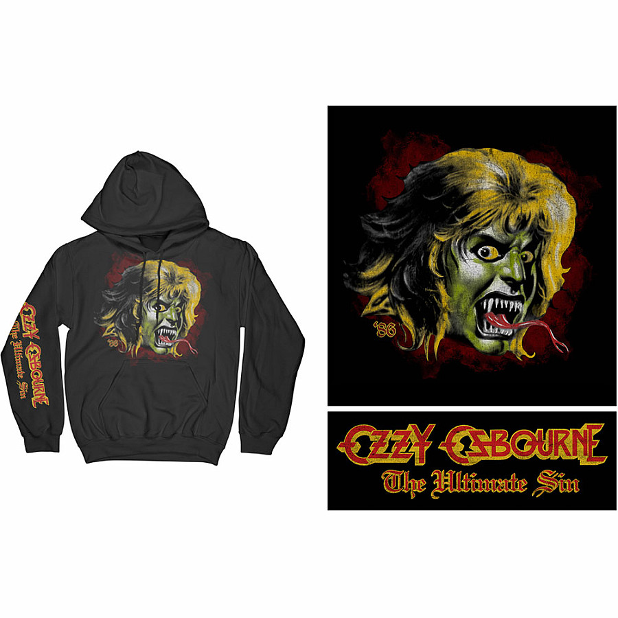 Ozzy Osbourne mikina, Ozzy Demon Black, pánská, velikost S