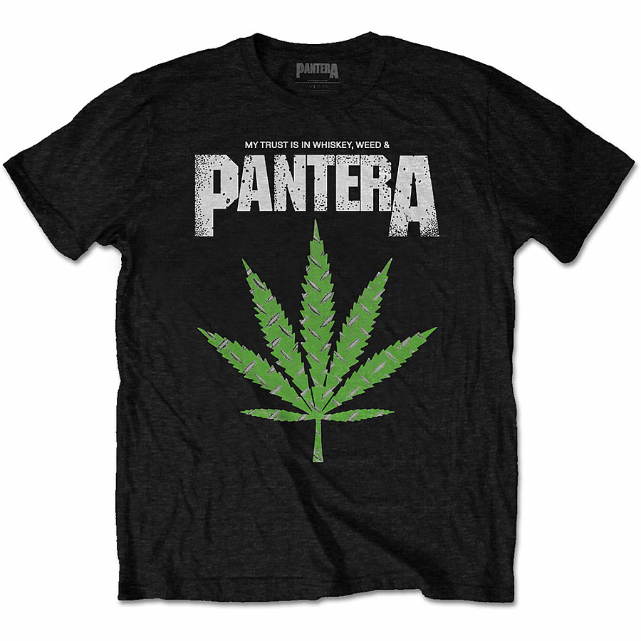 Pantera tričko, Whiskey &#039;n Weed Black, pánské, velikost M 5056368698231