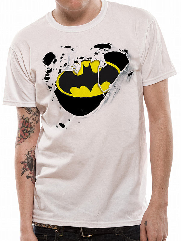 Batman tričko, Torn Logo, pánské, velikost S