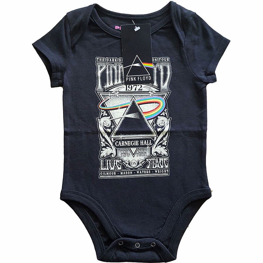 Pink Floyd kojenecké body tričko, Carnegie Hall Poster, dětské, velikost XL velikost XL (12 měsíců)
