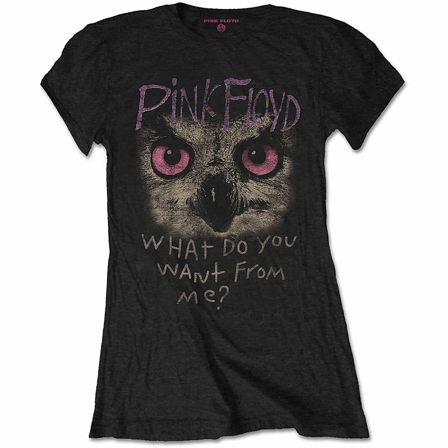 Pink Floyd tričko, Owl - WDYWFM? Black Girly, dámské, velikost L
