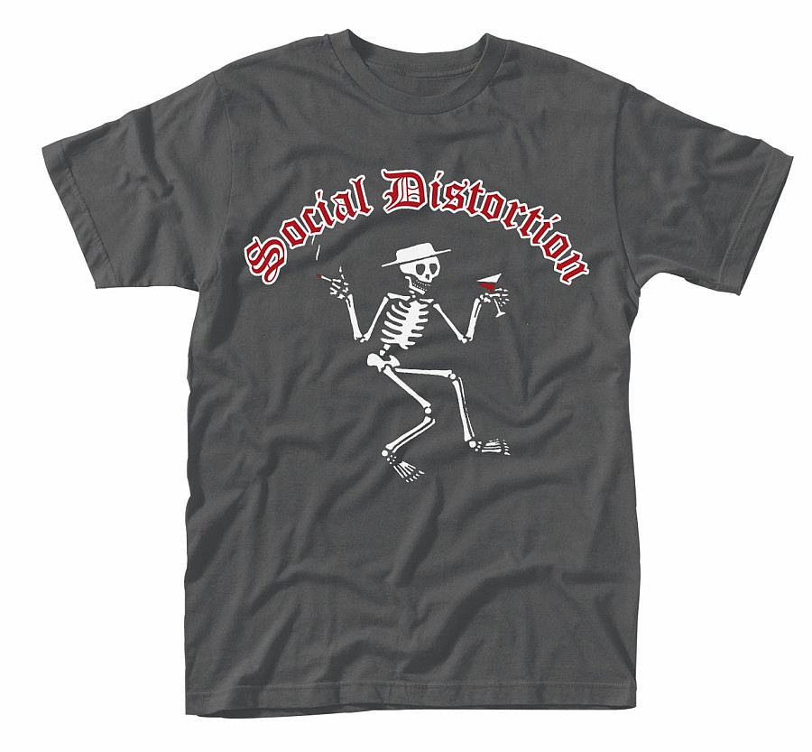 Social Distortion tričko, Skelly Logo Grey, pánské, velikost M