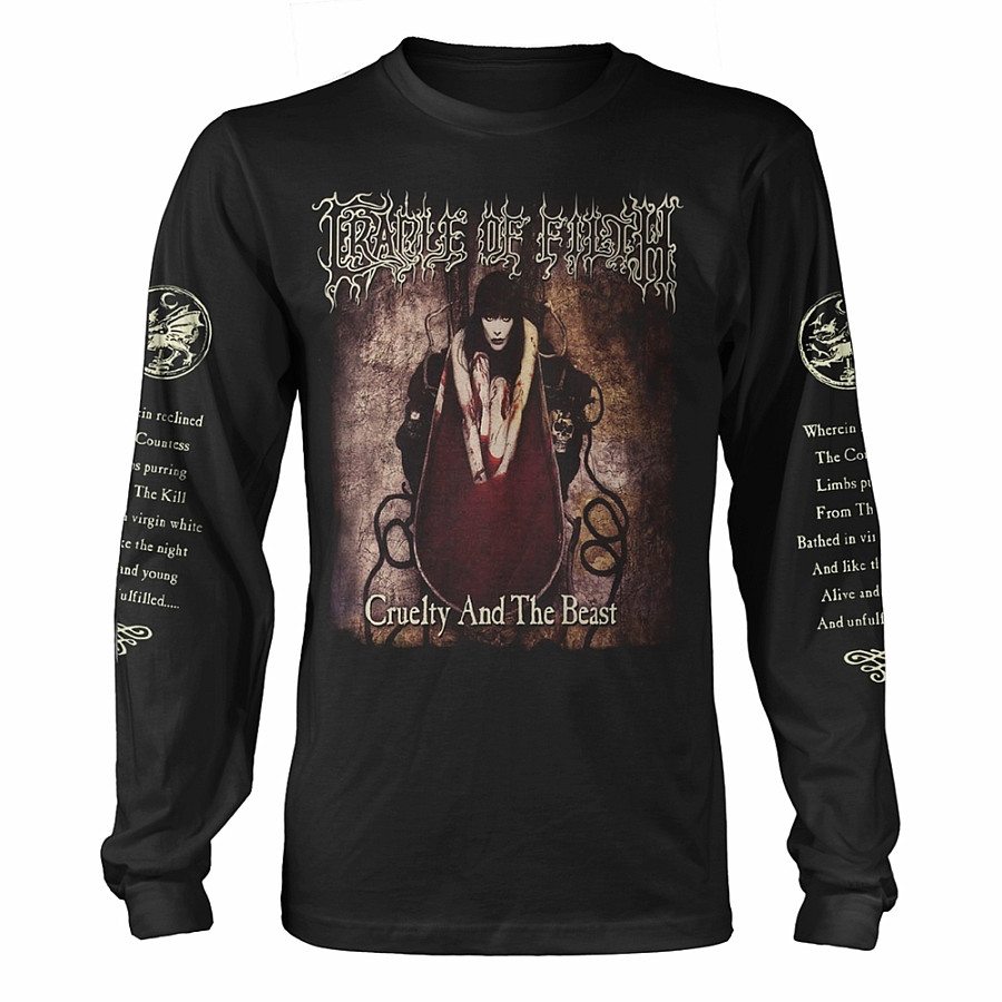 Cradle Of Filth tričko dlouhý rukáv, Cruelty And The Beast, pánské, velikost XXL