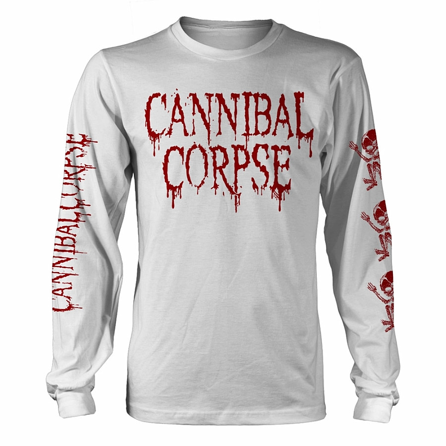 Cannibal Corpse tričko dlouhý rukáv, Butchered At Birth White, pánské, velikost S