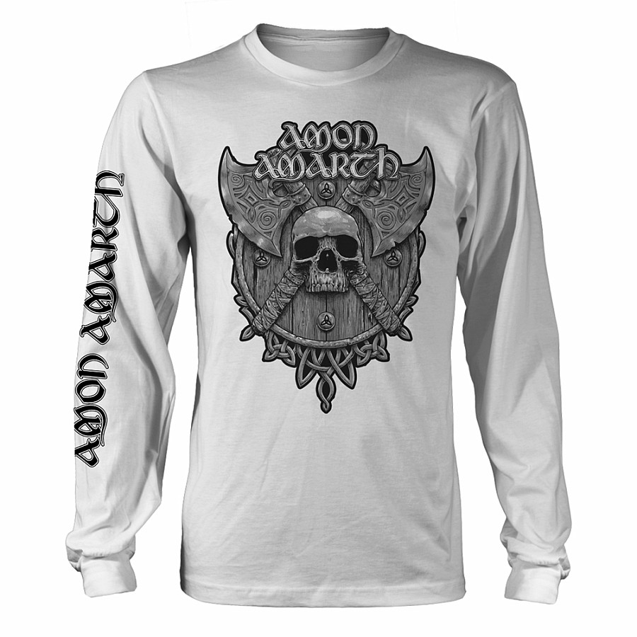 Amon Amarth tričko dlouhý rukáv, Grey Skull, pánské, velikost S