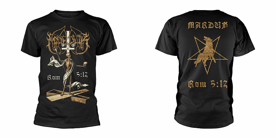Marduk tričko, Rom 5:12 BP Gold Black, pánské, velikost XL