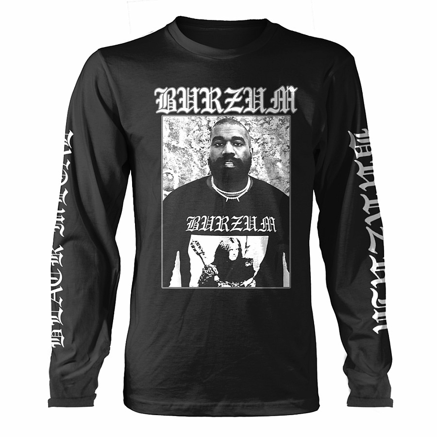 Burzum tričko dlouhý rukáv, Black Metal Sleeve Print Black, pánské, velikost L