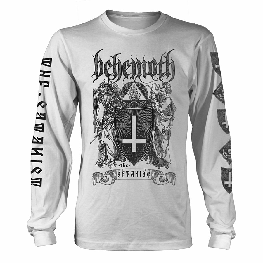 Behemoth tričko dlouhý rukáv, The Satanist White, pánské, velikost M