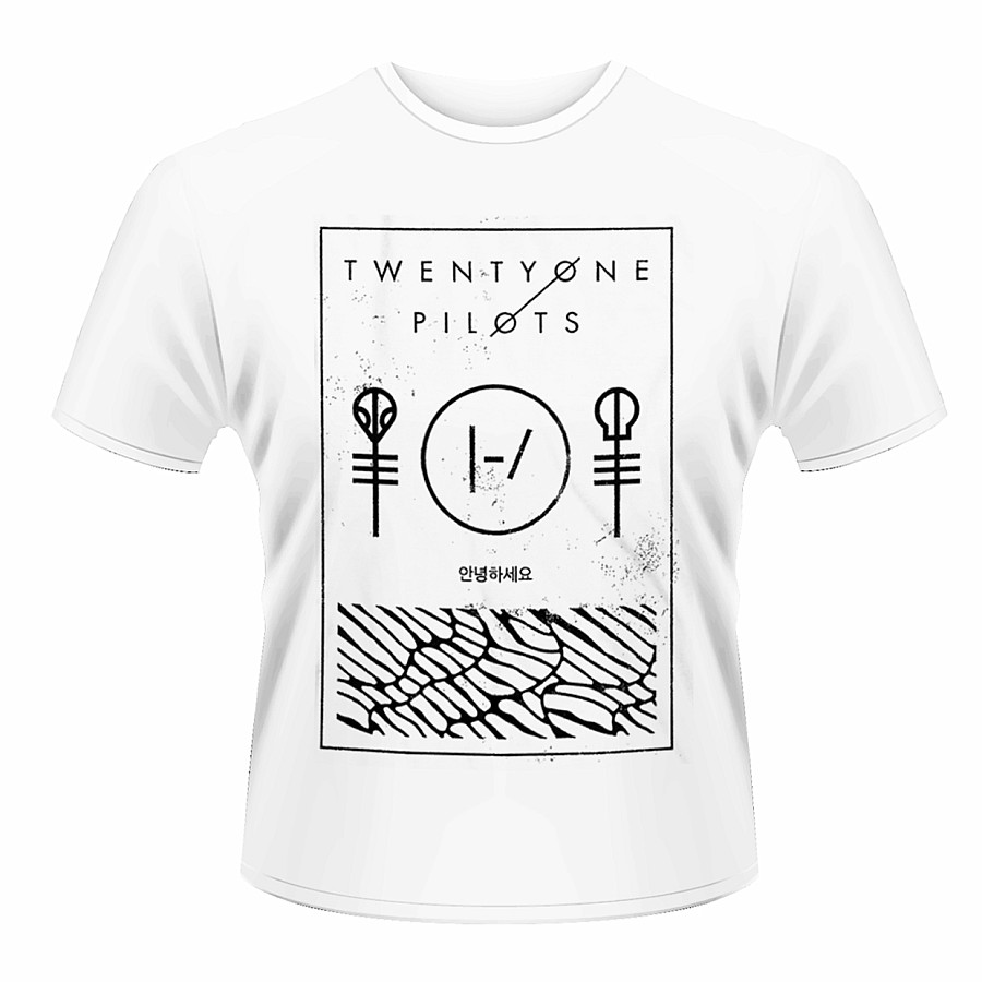 Twenty One Pilots tričko, Thin Line Box White, pánské, velikost XXL