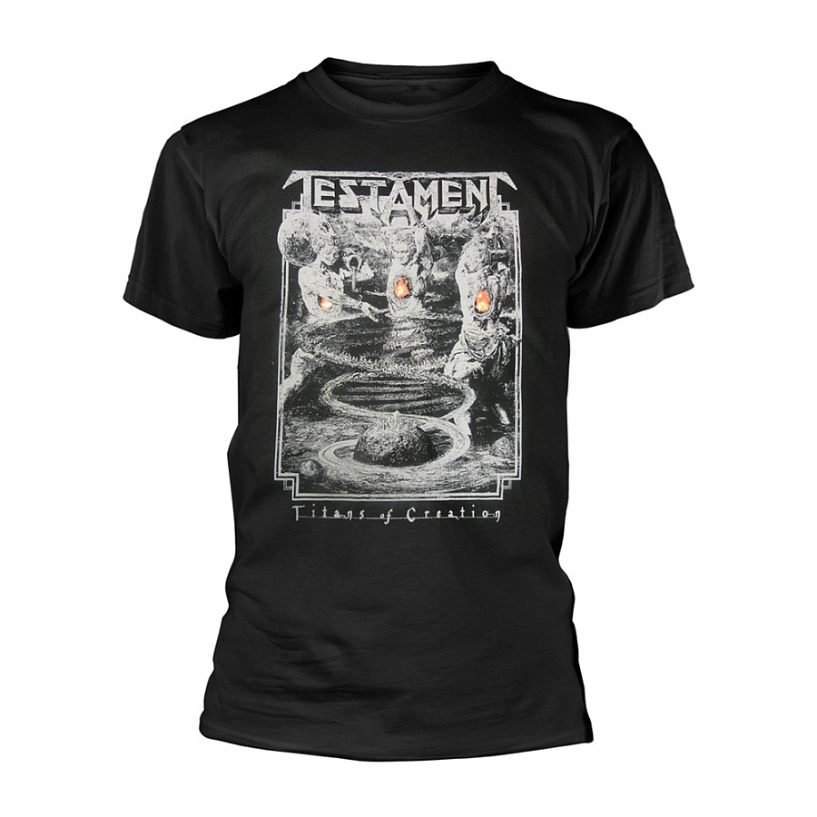 Testament tričko, Titans Of Creation Grey Europe Tour 2020 BP Black, pánské, velikost M