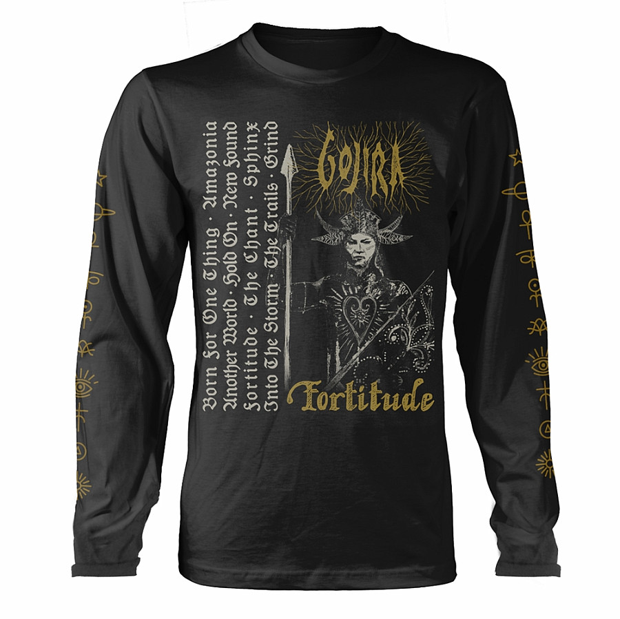 Gojira tričko dlouhý rukáv, Fortitude Tracklist Black, pánské, velikost XL