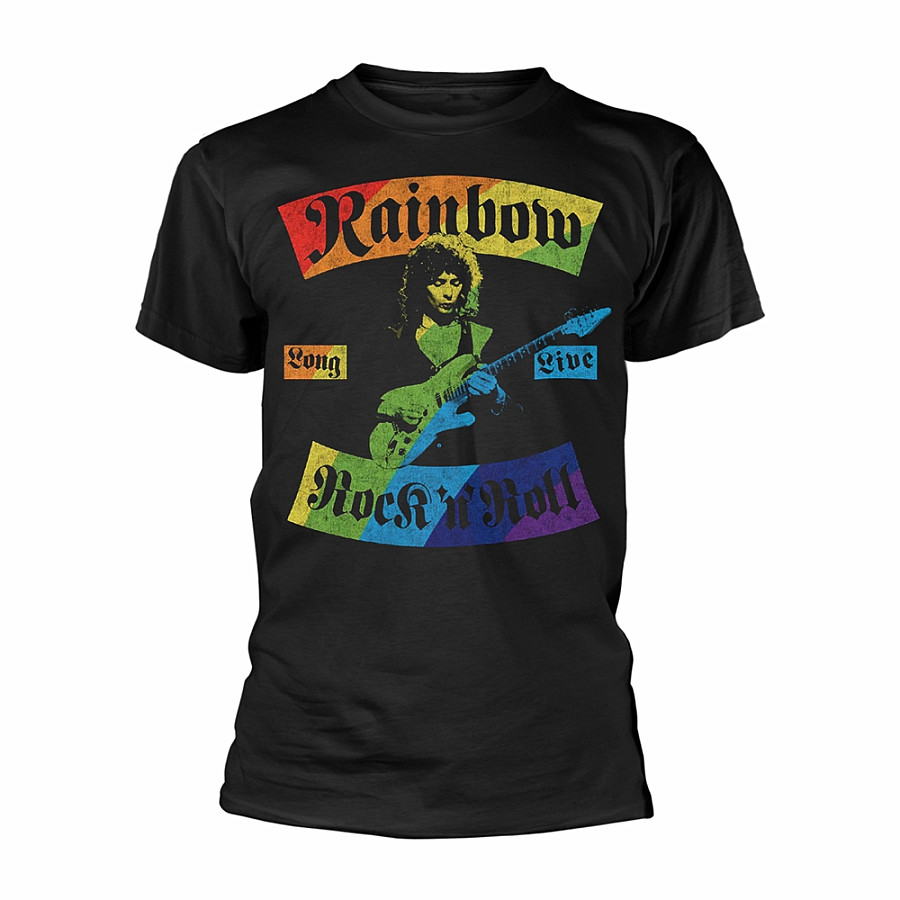 Rainbow tričko, Long Live Rnr Rainbow Black, pánské, velikost S