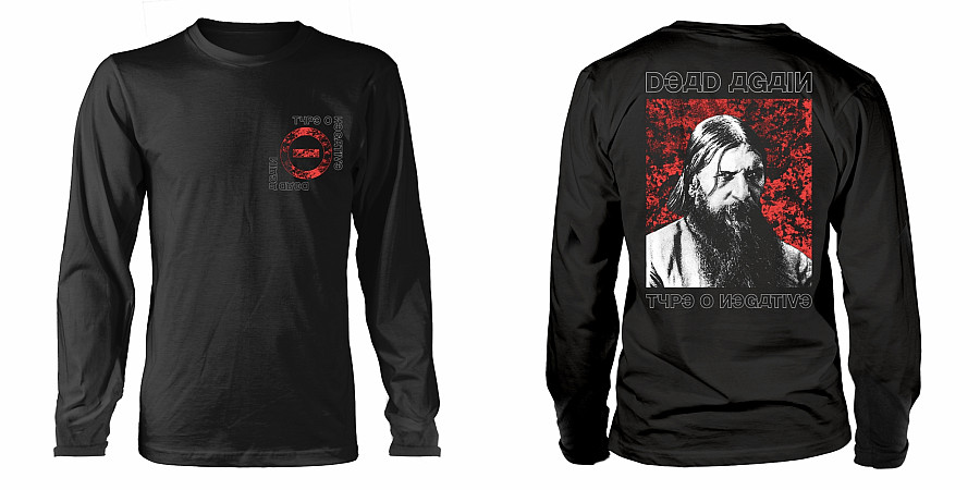 Type O Negative tričko dlouhý rukáv, Red Rasputin BP Black, pánské, velikost M