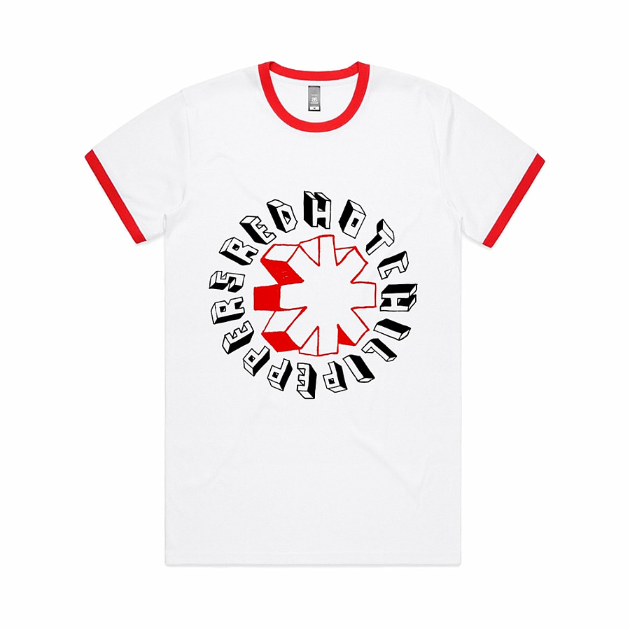 Red Hot Chili Peppers tričko, Hand Drawn Ringer White, pánské, velikost XL