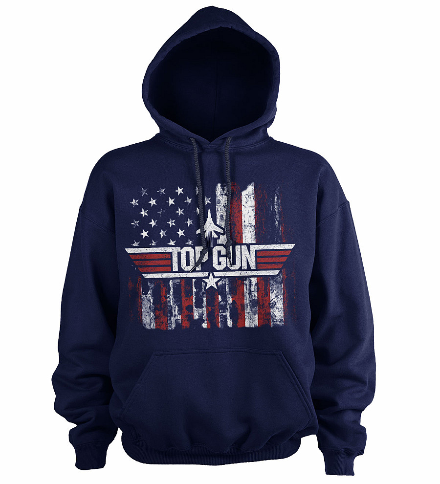 Top Gun mikina, America Hoodie Blue, pánská, velikost XL