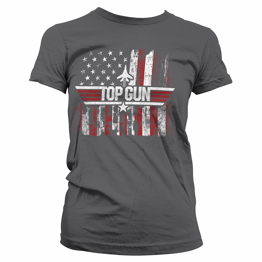 Top Gun tričko, America Girly Grey, dámské, velikost L