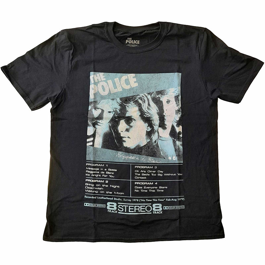 The Police tričko, Reggatta 8 Track Black, pánské, velikost M