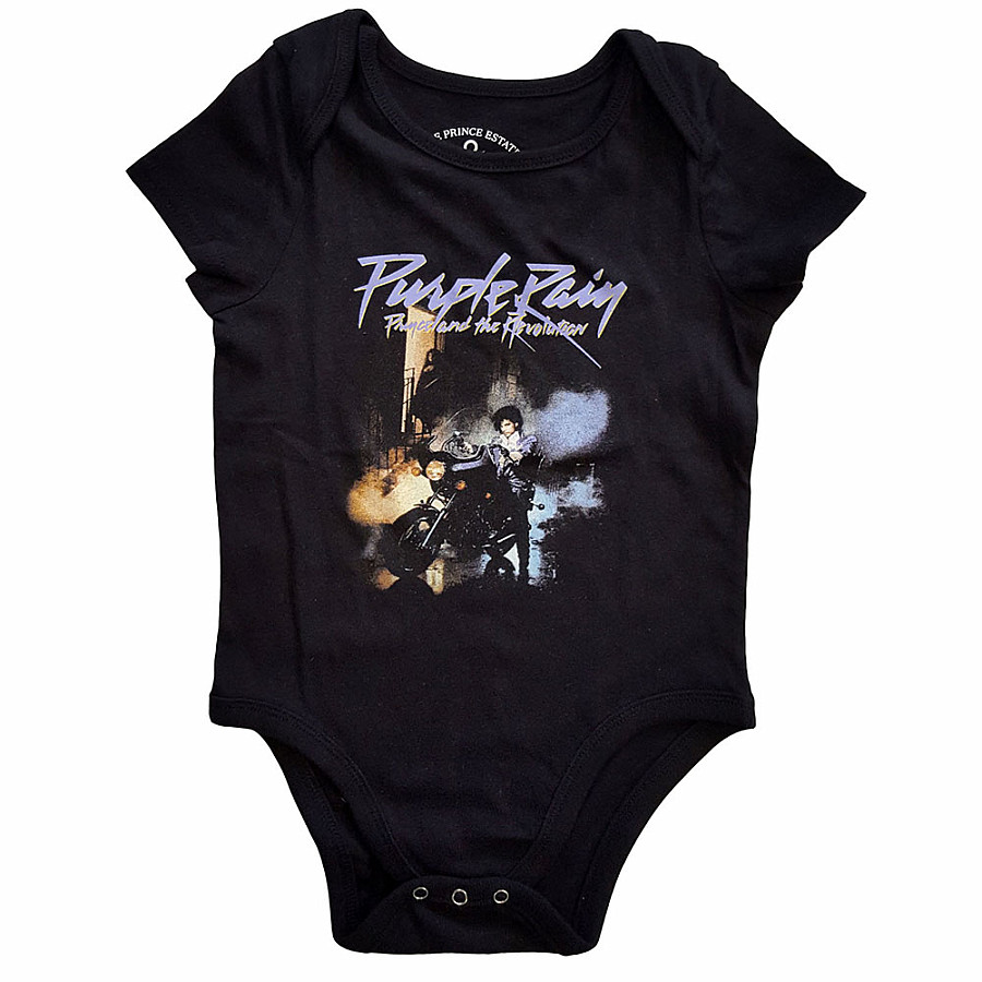 Prince kojenecké body tričko, Purple Rain Black, dětské, velikost XXL velikost XXL (18 měsíců)