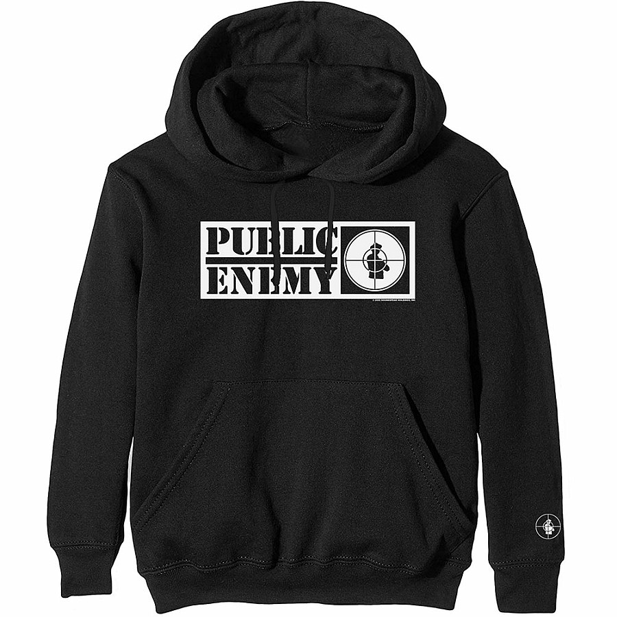 Public Enemy mikina, Crosshairs Logo Arm Print Black, pánská, velikost S